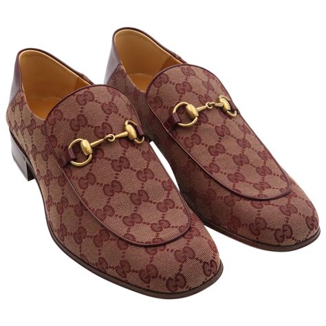 gucci burgundy loafers horsebit on jeans|Men's GG loafer with Horsebit .